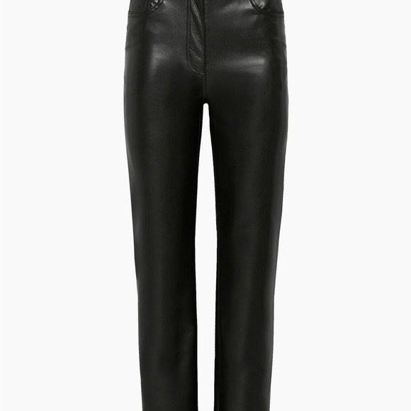 Aritzia Wilfred Melina High-Rise Vegan Leather Pants - Black, Size 8 - Picture 4 of 5